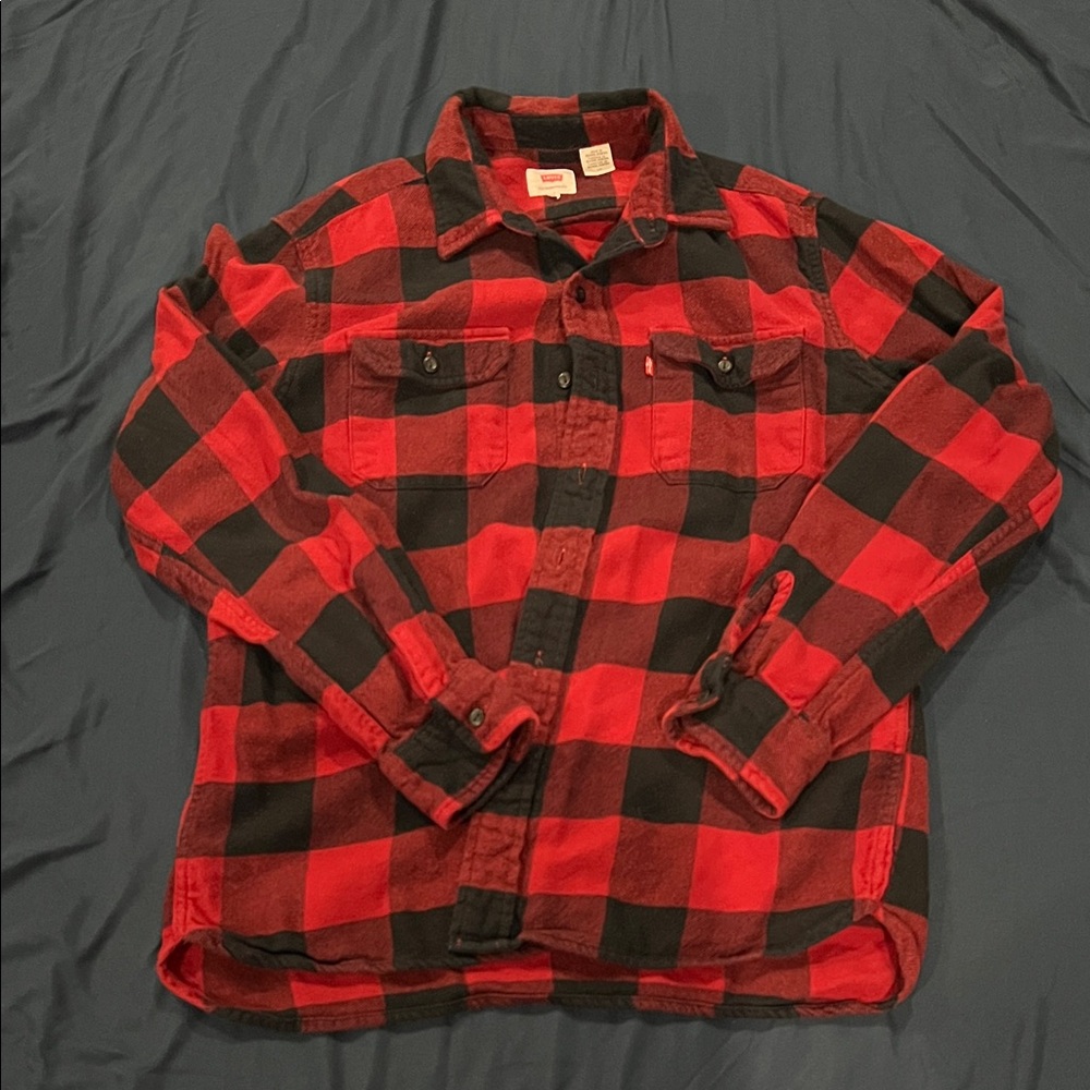 Levi's Red and Black Checkered Shirt
